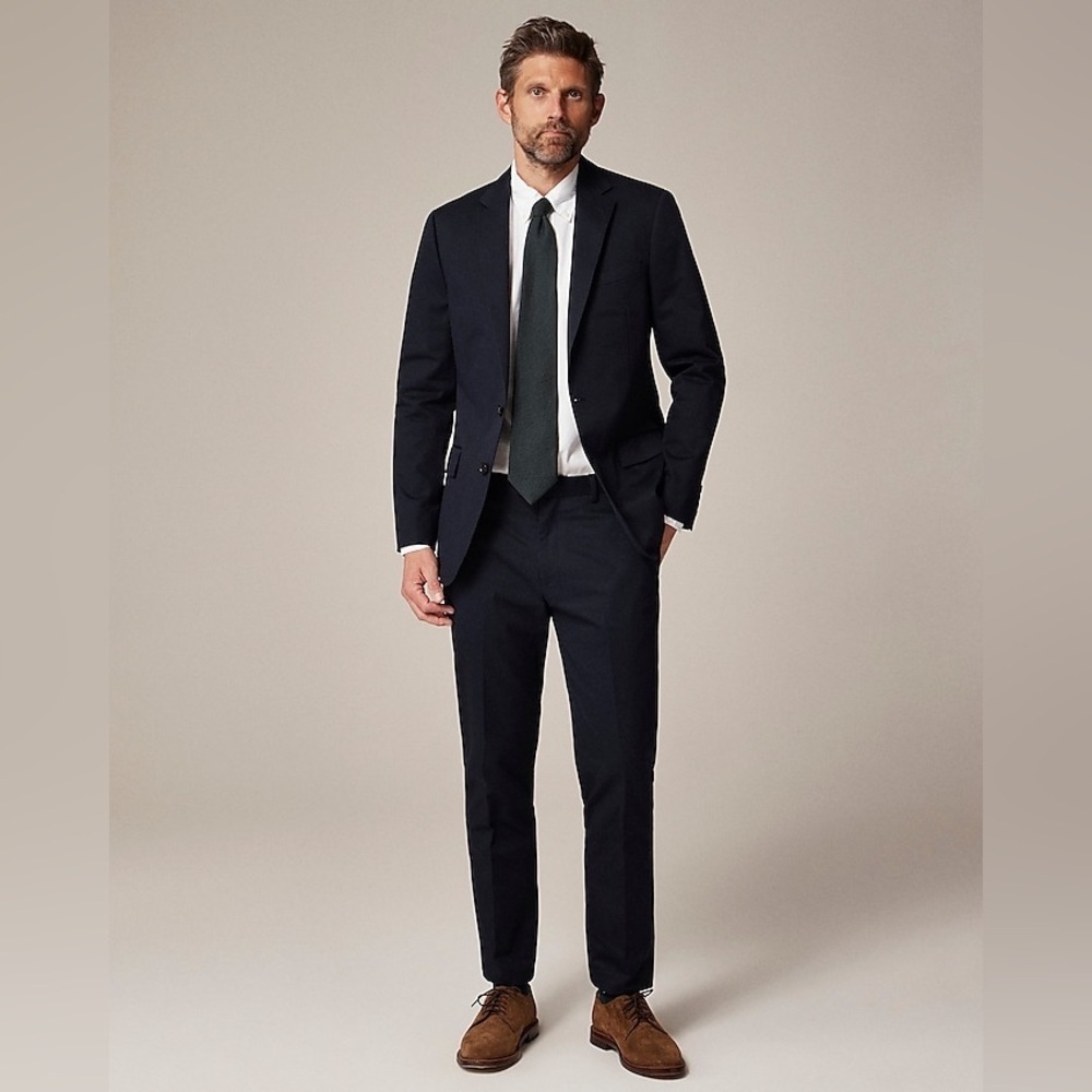 J. Crew Ludlow Slim-fit suit jacket Japanese cotton chino in Navy Blue Size 36R